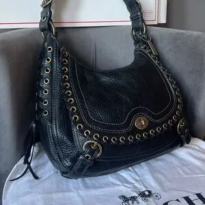 Coach | Bags | Coach Chelsea Abbey Black Hobo Saddlebag
